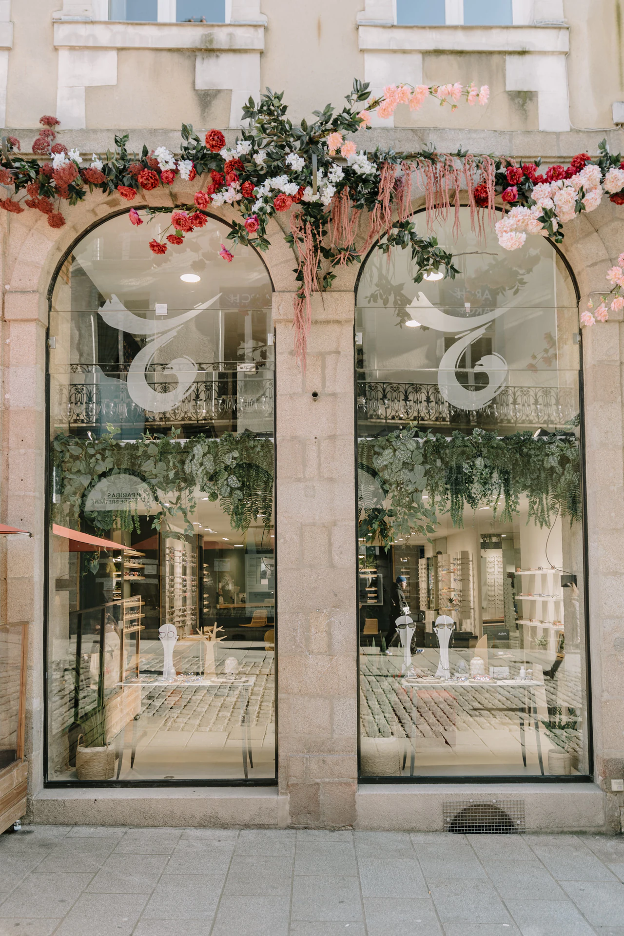 Vitrine du magasin d’optique à Rennes